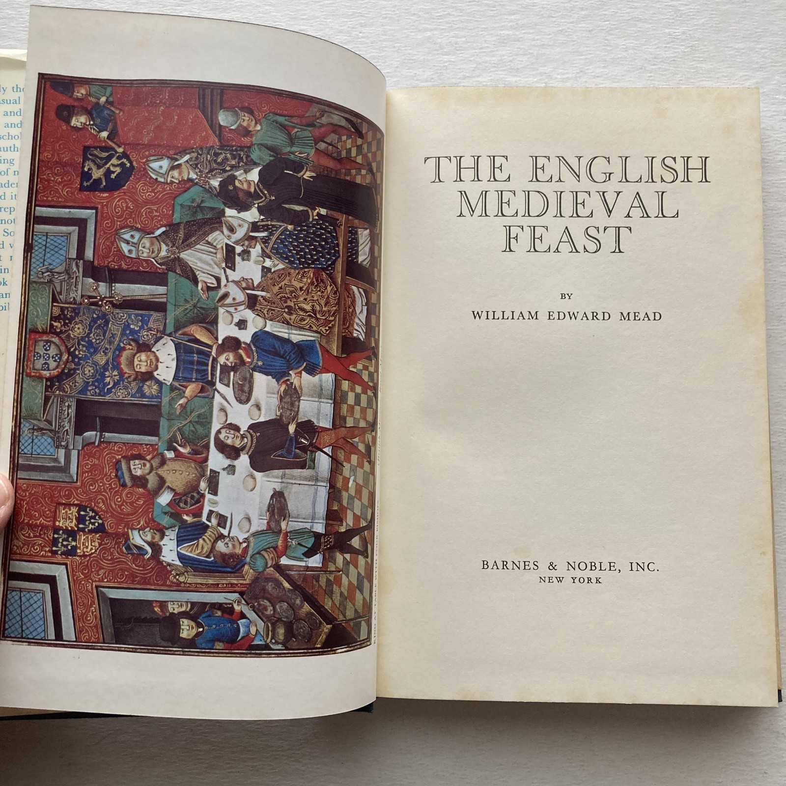 Vintage 1967 The English Medieval Feast Mead HC DJ Barnes & Noble Food History