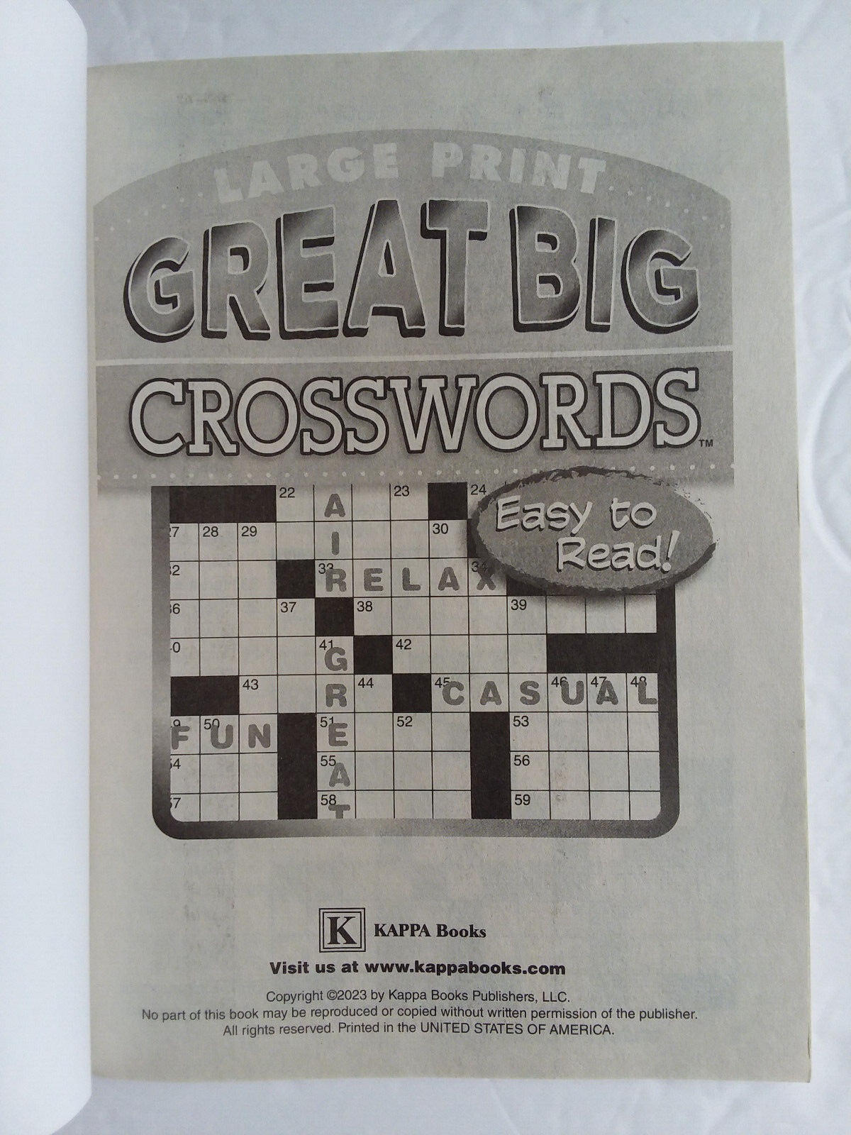 2 Great Big Crossword Books Vol 145 & 146 Large Print 2023 Kappa Missing Pages