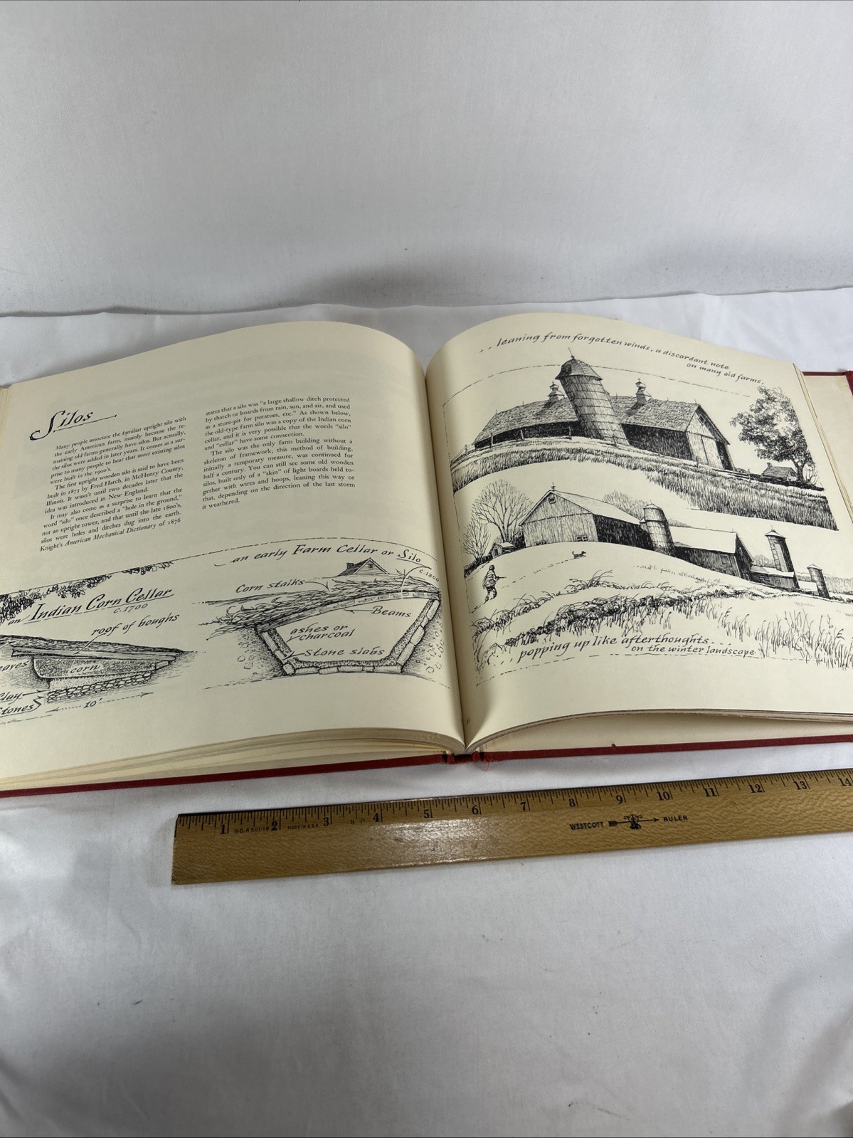 AN AGE OF BARNS BY ERIC SLOANE HARDCOVER Funk & Wagnalls Illustrated Farm Book