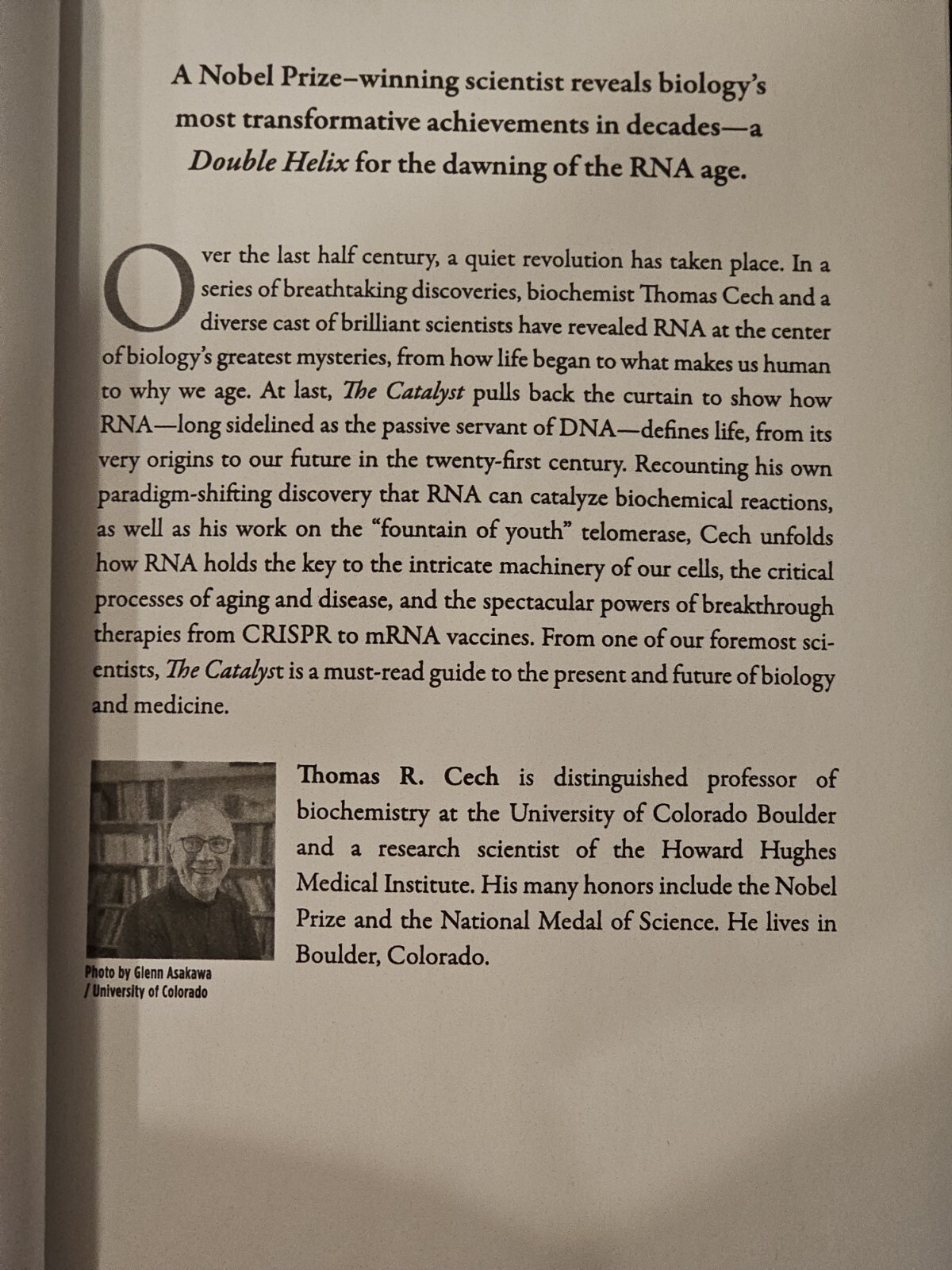 Catalyst : RNA and the Quest to Unlock Life’s Deepest Secrets – Tom Cech 2024 PB