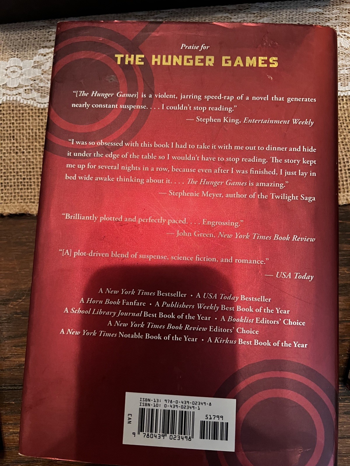 Lot of 4 Hardcover Books –Dan Brown,Suzanne Collins, JamesPatterson,Nora Roberts