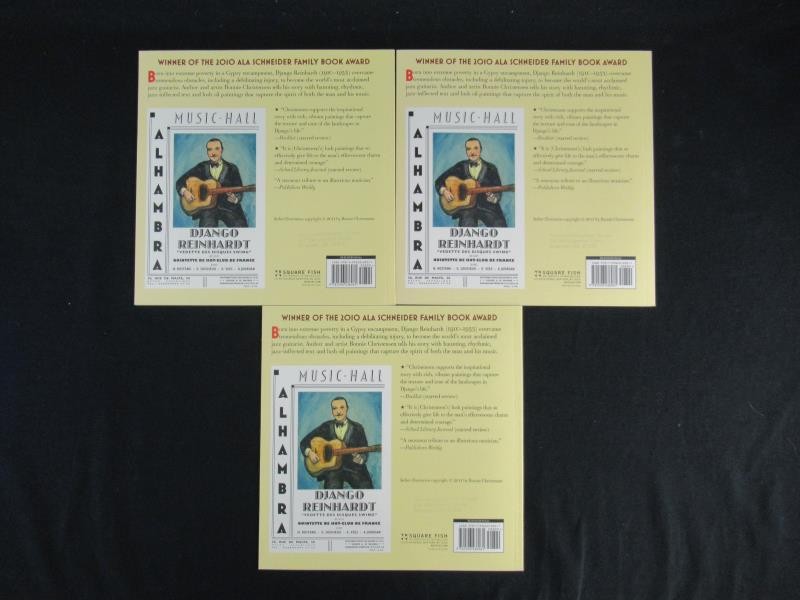 Lot of 3 “Django” by Bonnie Christensen, Roaring Brook Press, 2011