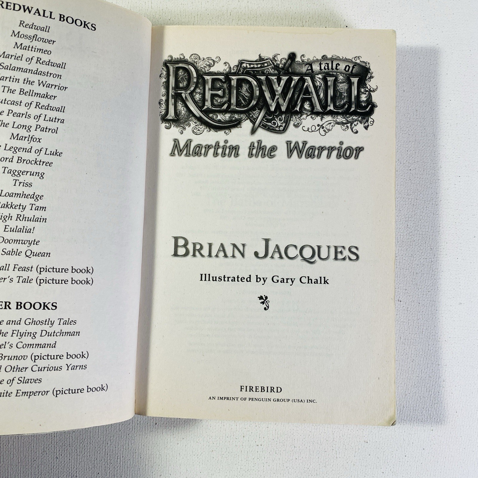 Martin the Warrior : A Tale from Redwall by Brian Jacques 2004, Trade PB