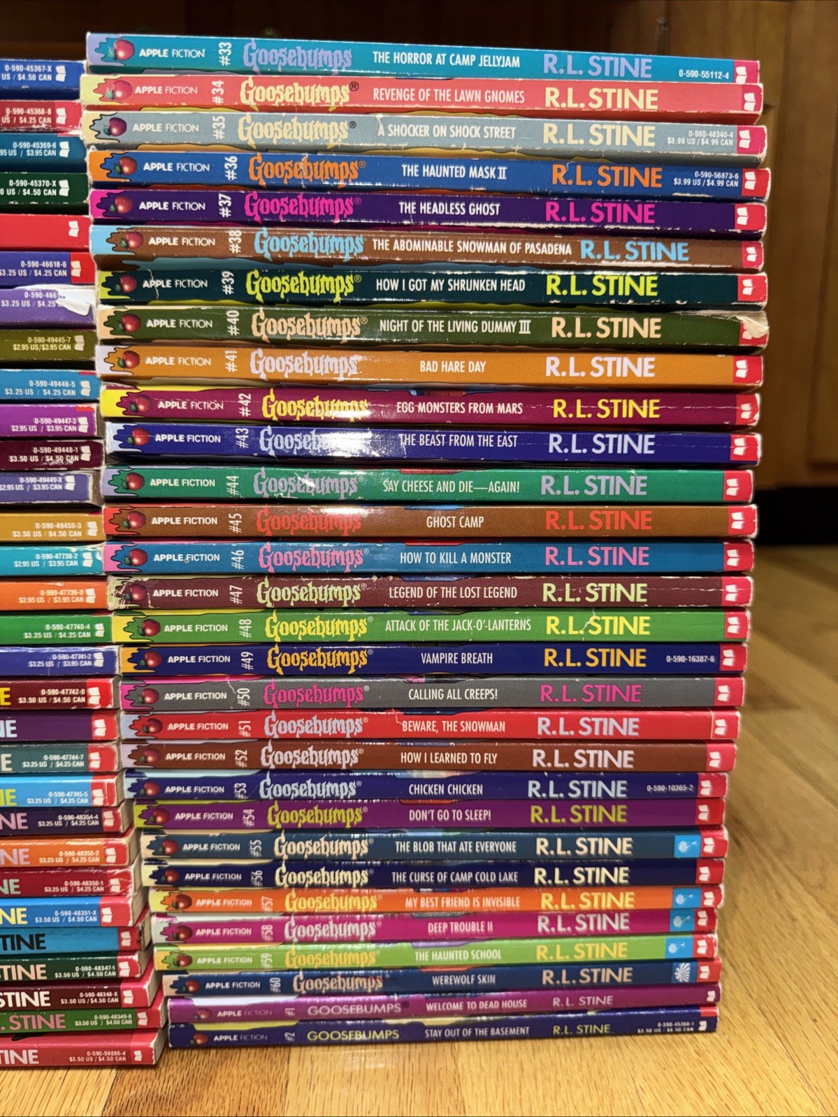Lot Of 60 Goosebumps Children’s Books R L Stine Horror Thriller Scholastic 1-60