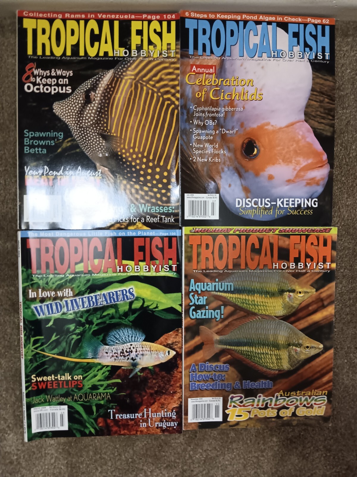 Tropical Fish Hobbyist Magazines, Lot of 7 Issues
