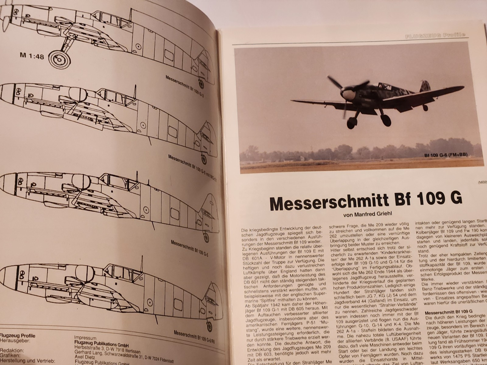 Flugzeug Profile Messerschmitt Bf-109 G/K Guide Book WW2