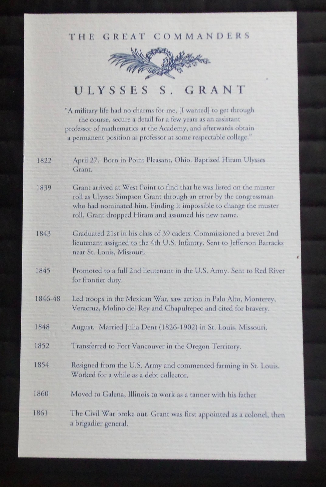 Personal Memoirs Of Ulysses S. Grant; The Great Commanders Series, (1885) 1998