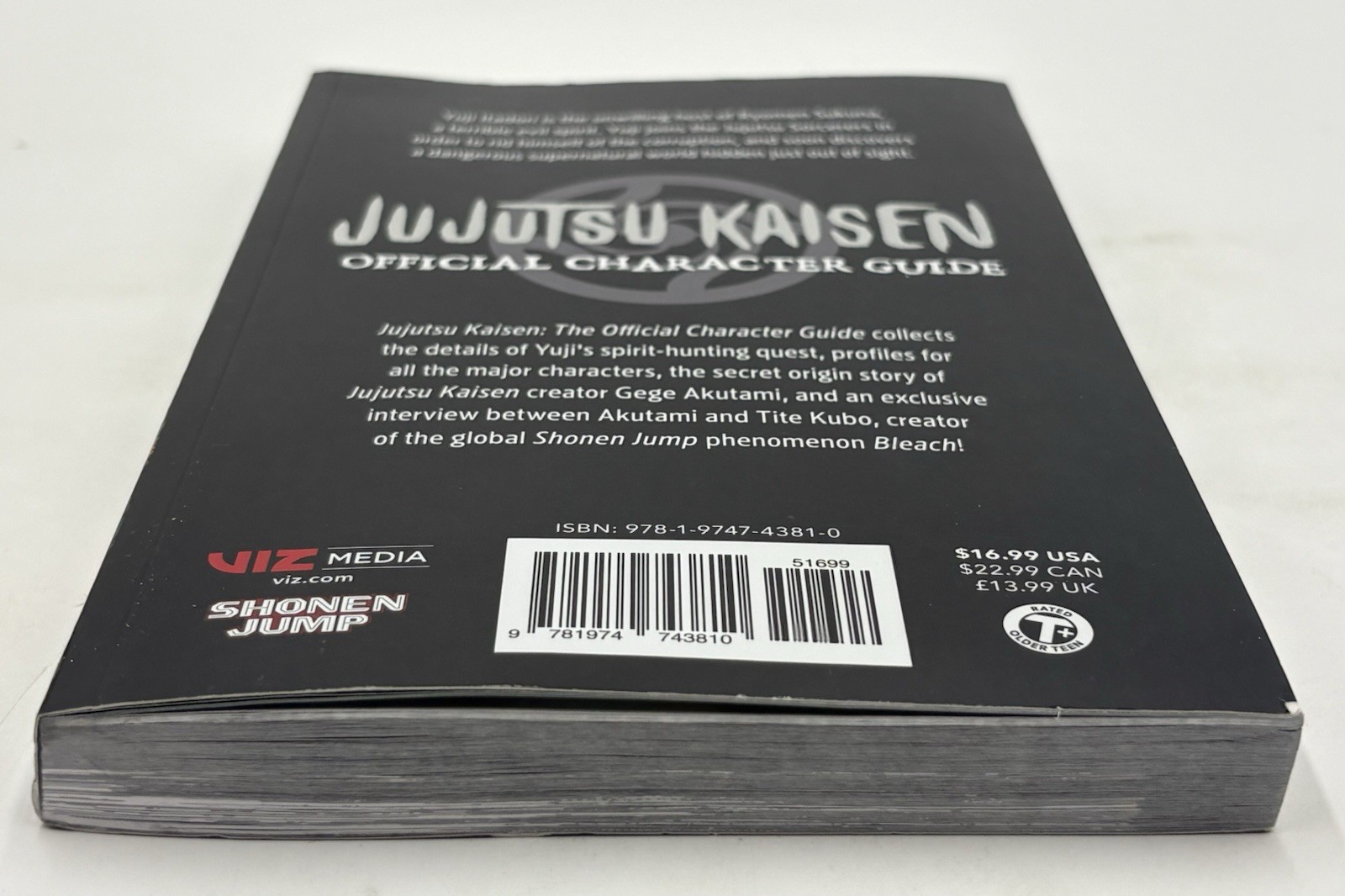 Jujutsu Kaisen The Official Character Guide Paperback Book NEW Manga Anime VIZ