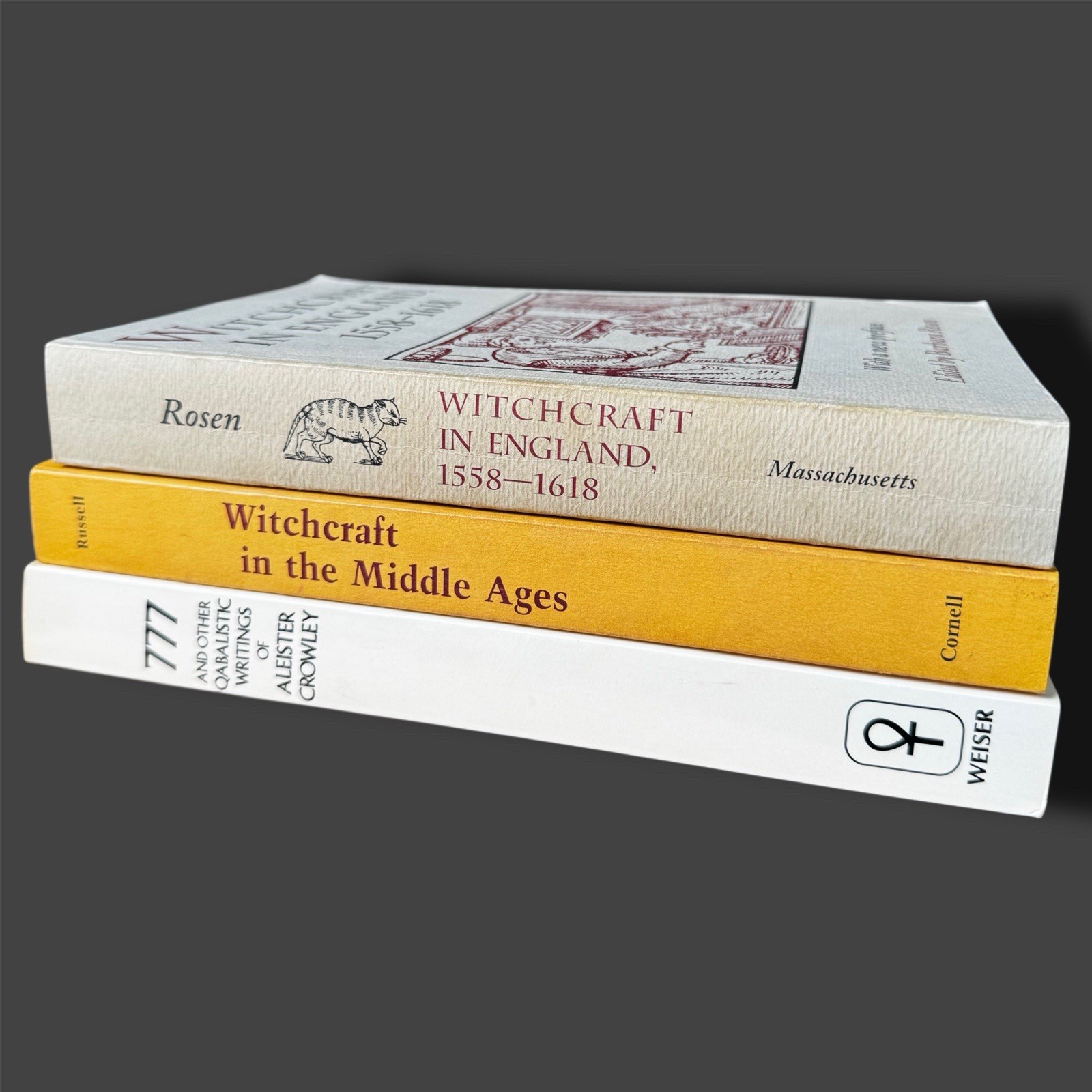 3 Book Lot Witchcraft History Aleister Crowley 777 Occult Medieval England
