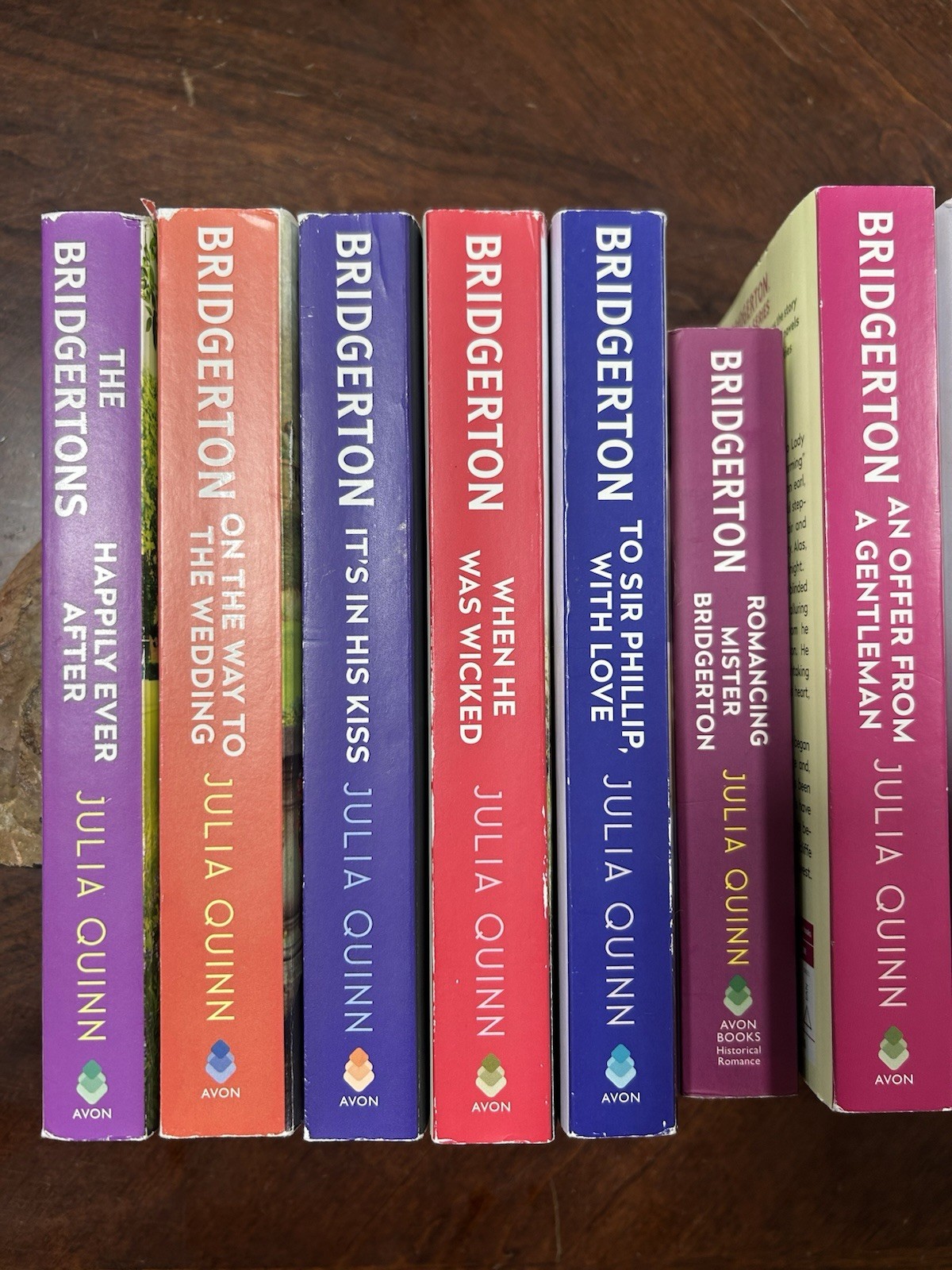 14 Book Lot Complete BRIDGERTON Series By JULIA QUINN PB #1-9 and misc books