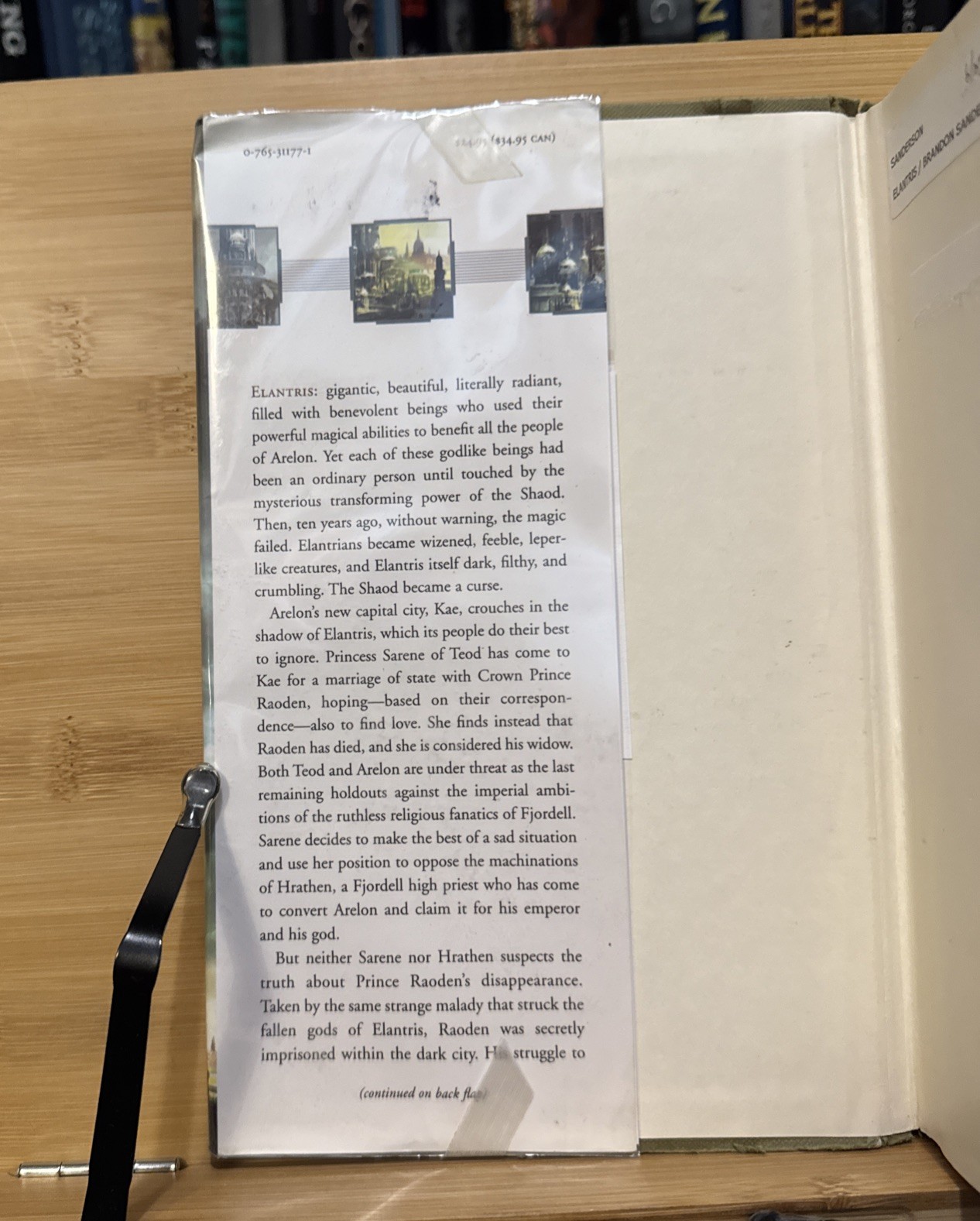 Elantris – Brandon Sanderson (Hardcover) First Edition/Print, 1st/1st, POOR