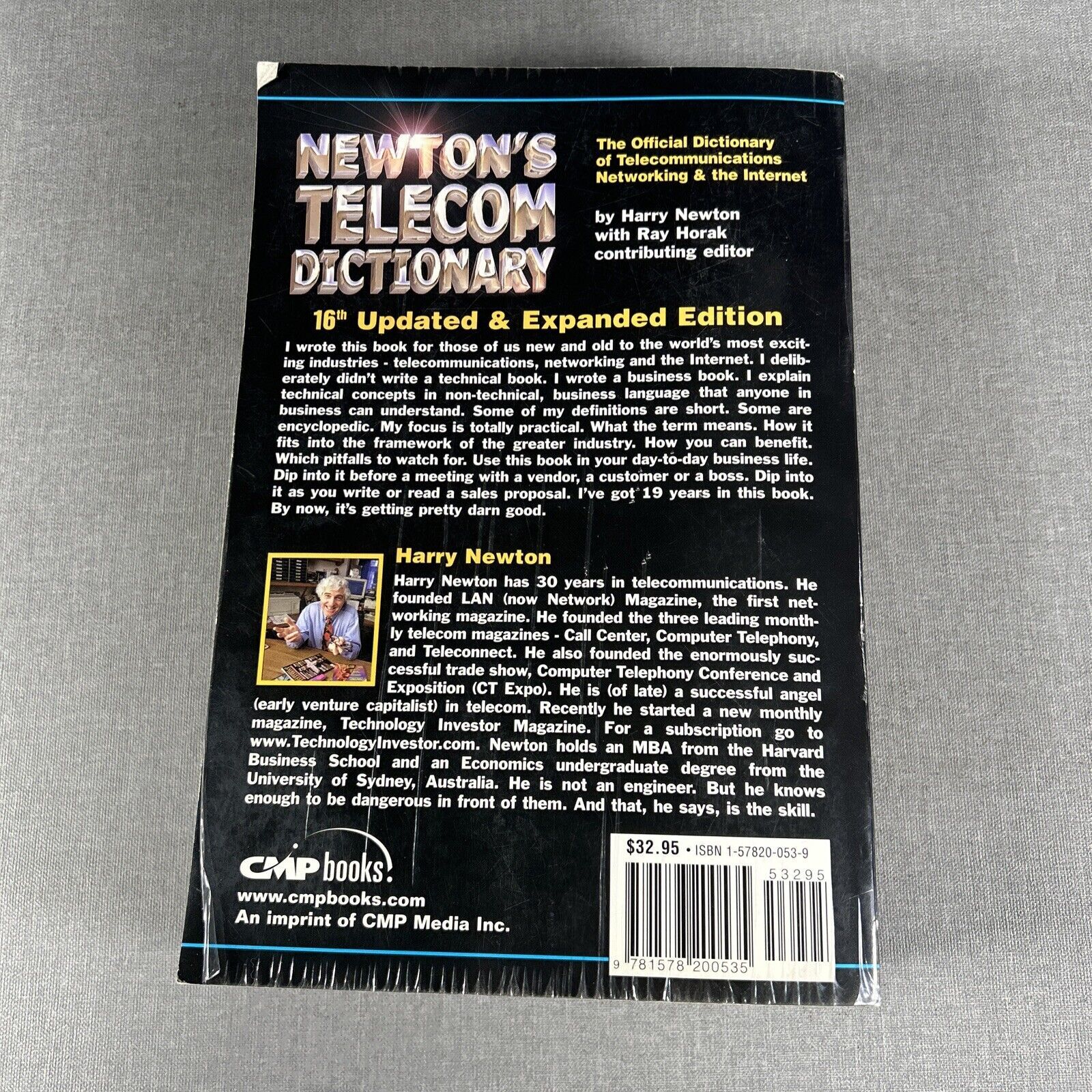 Newton’s Telecom Dictionary 16th Edition 2000 Trade Paperback Book