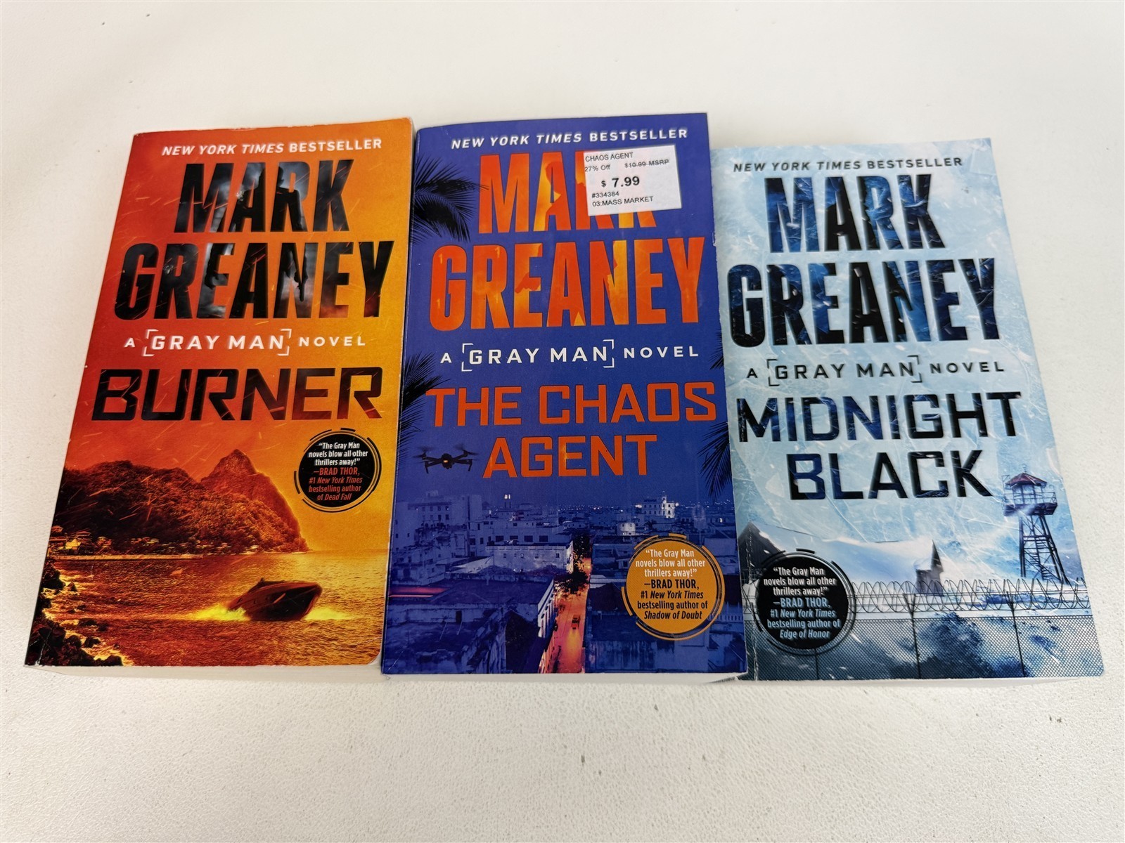 Mark Greaney Lot 1st 14 Gray Man Paperbacks Gray Man to Midnight Black