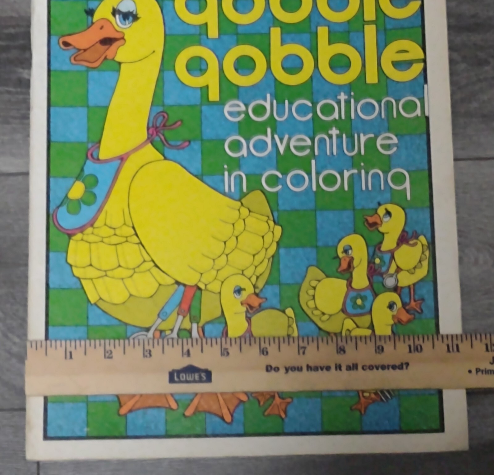 Vtg Coloring Book Potpourri Press Gobble Gobble Educational Adventure 1971