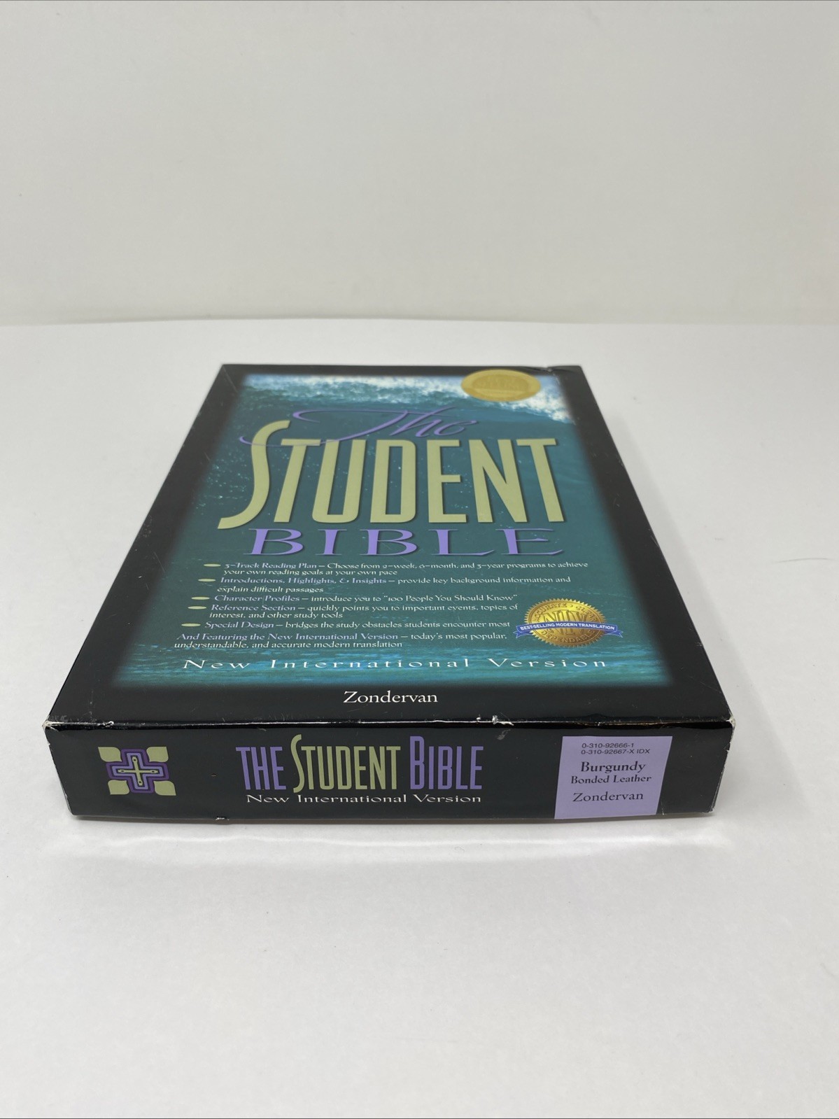 Student Bible NIV 1984 Burgundy Bonded Leather 2006 Print Clean Pages Box