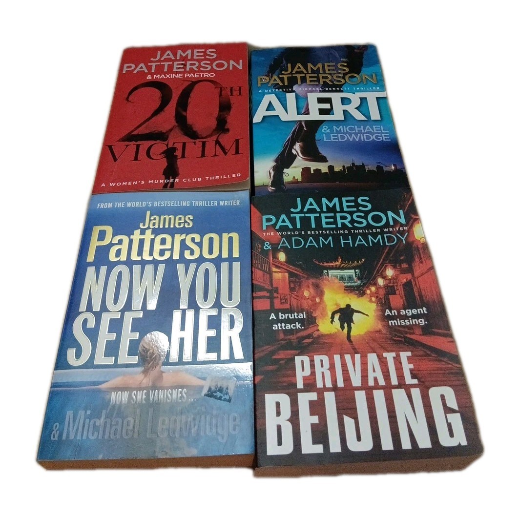 4 x James Patterson Large Paperback Crime Bundle Lot Realistic Fiction Novels