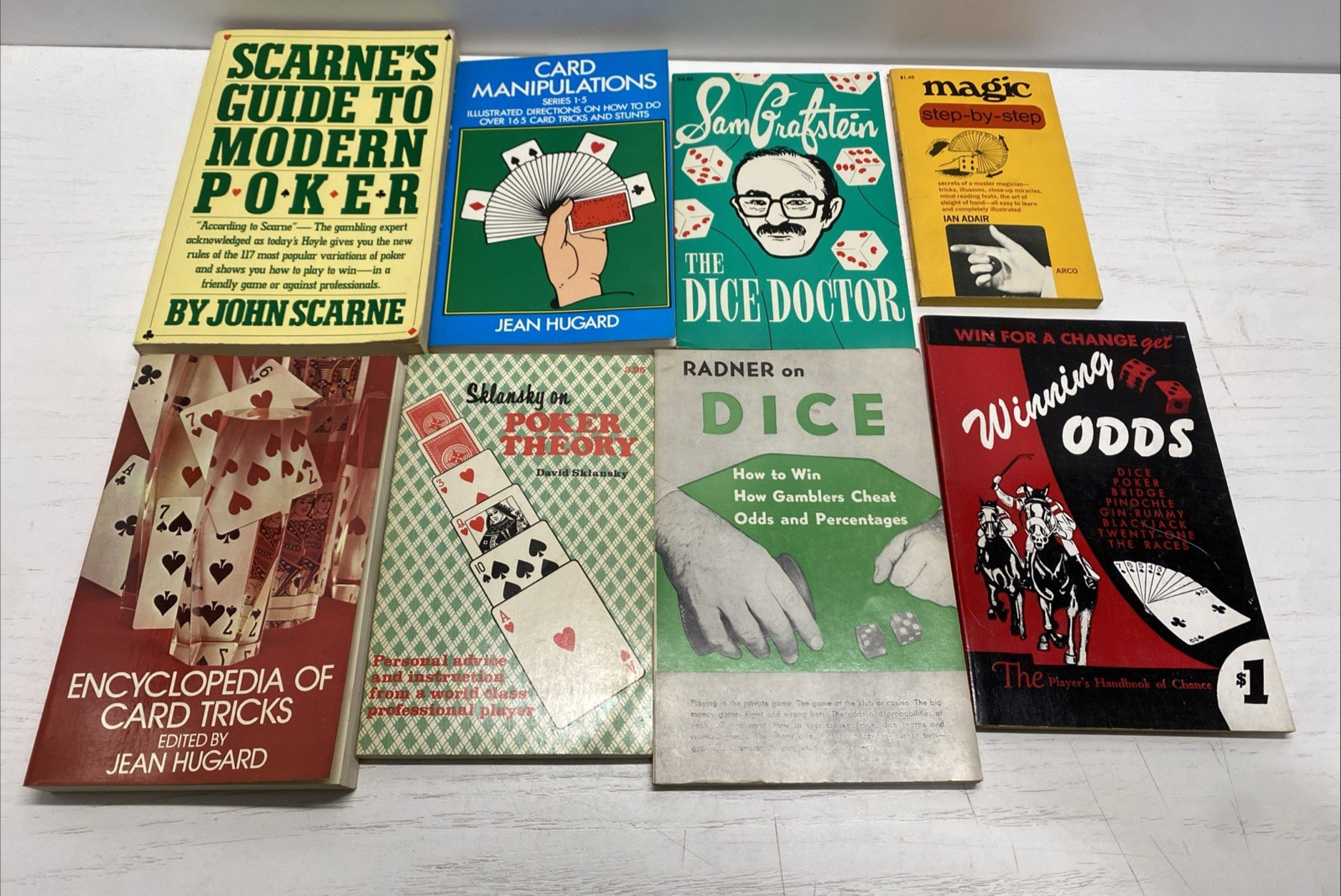 Poker,Dice,Card games Books Lot Of 8 SC