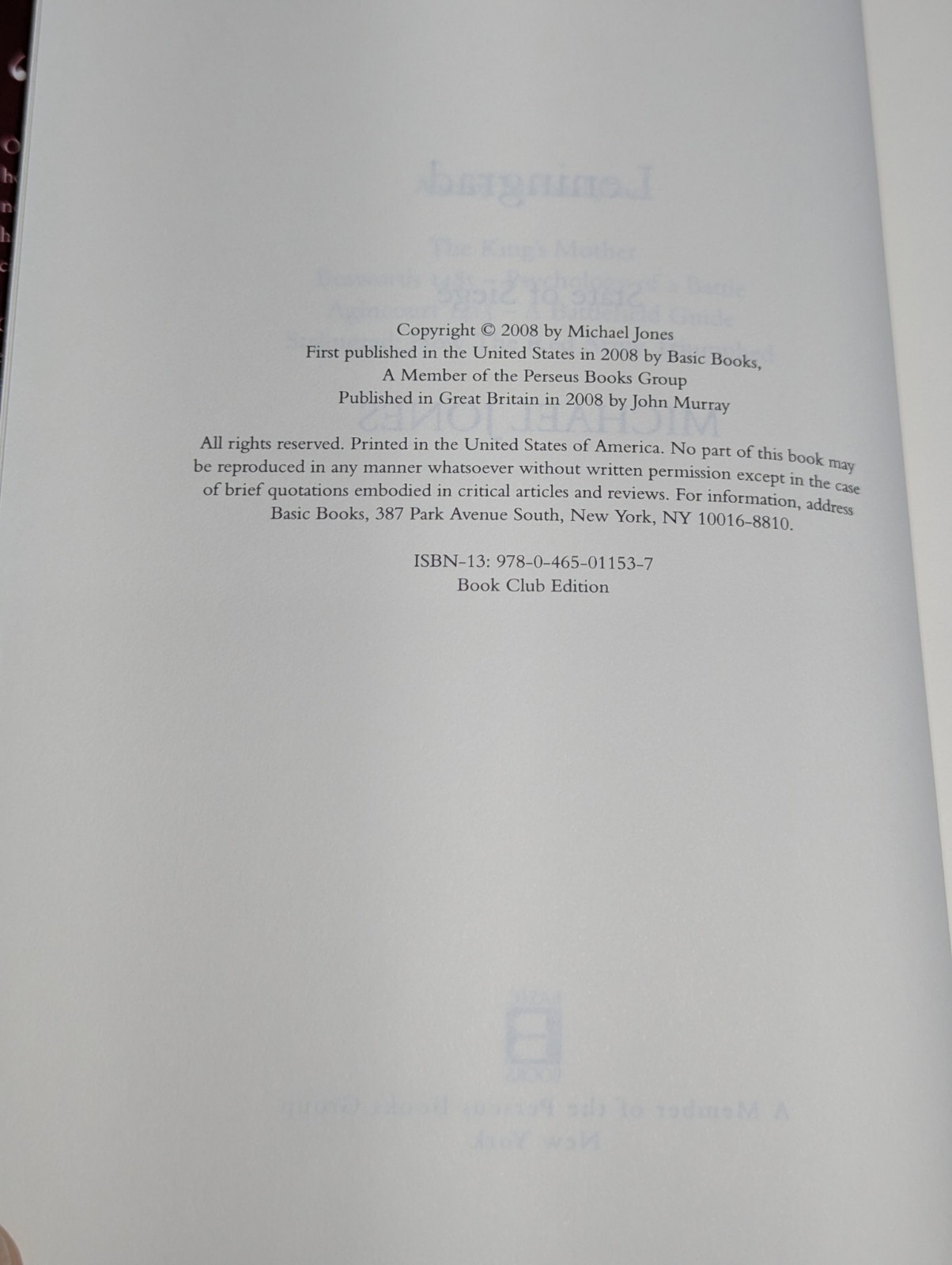 Leningrad: State of Siege, by Michael Jones, 2008 Hardcover