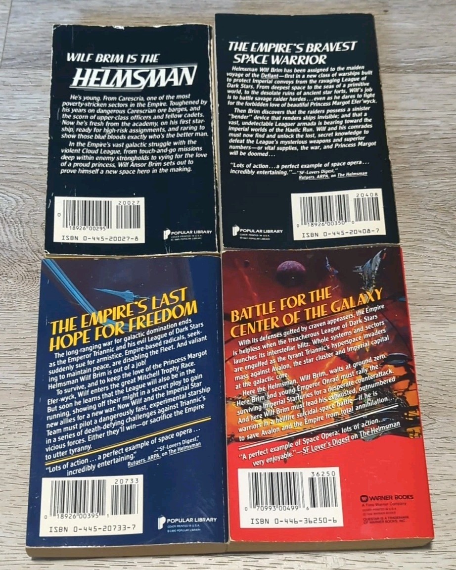 The Helmsman 4 book lot by Bill Baldwin. Books #1-3, 5. Military Space Opera