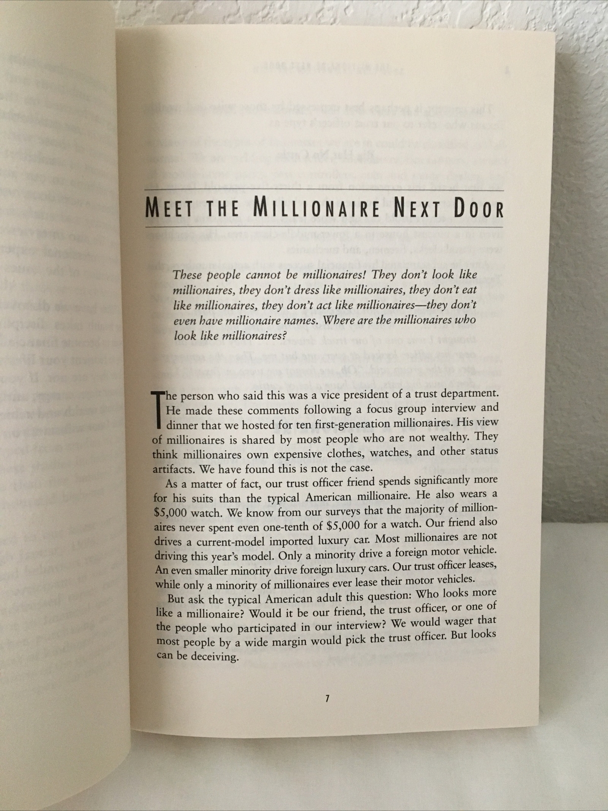 Millionaire Next Door by Thomas J. Stanley & William D. Danko Nonfiction Money