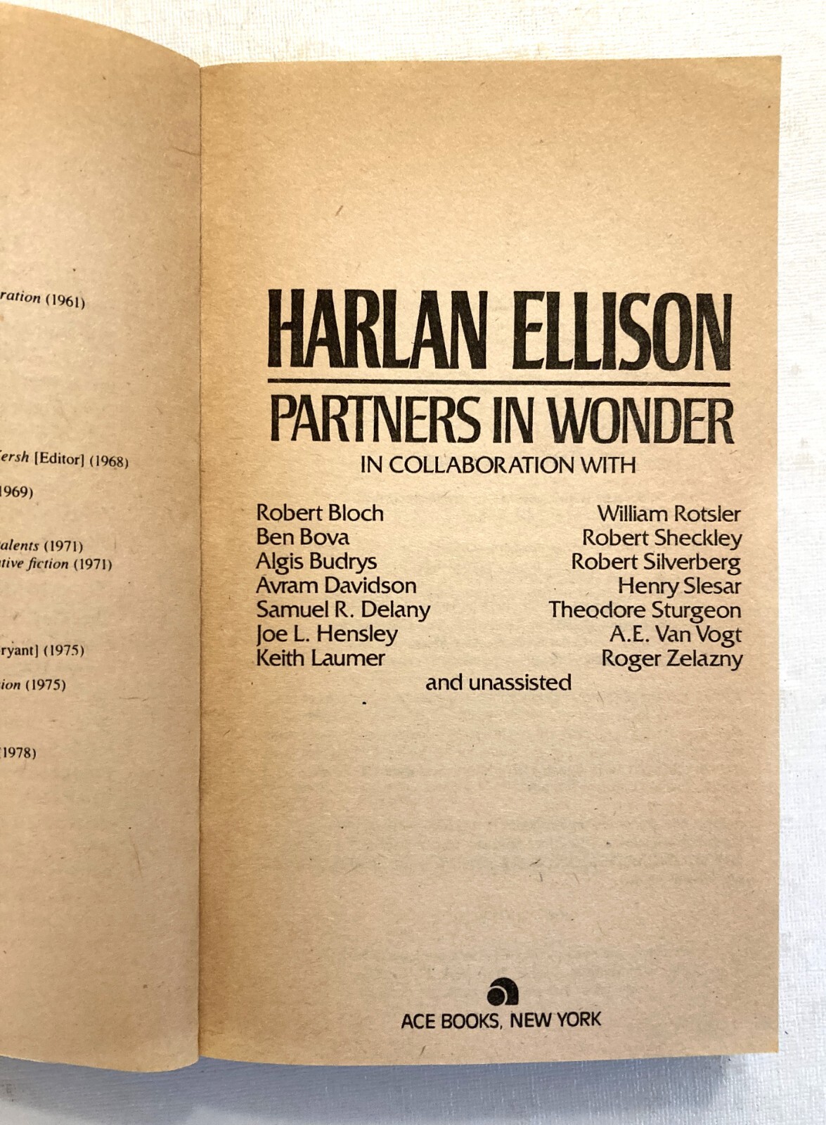 7 VINTAGE 70s -80s Harlan Ellison paperbacks – Very Good/Good condition