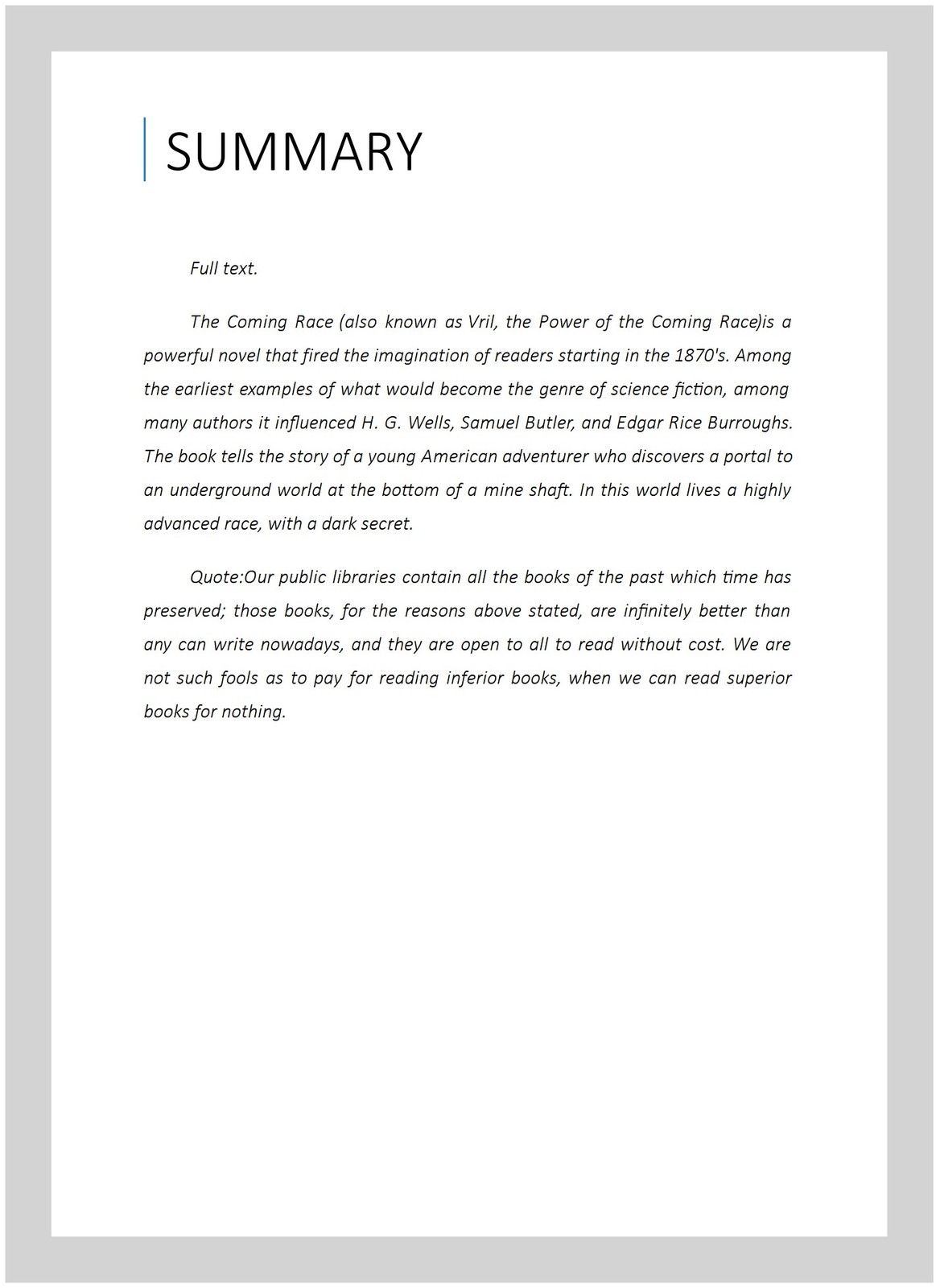 Coming Race : Or, Vril, the Power of the Coming Race, Paperback by Lytton, Ed…