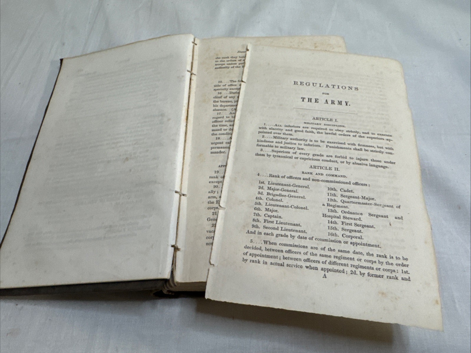 Regulations United States Army 1857 Harper Brothers Military Manual Civil War
