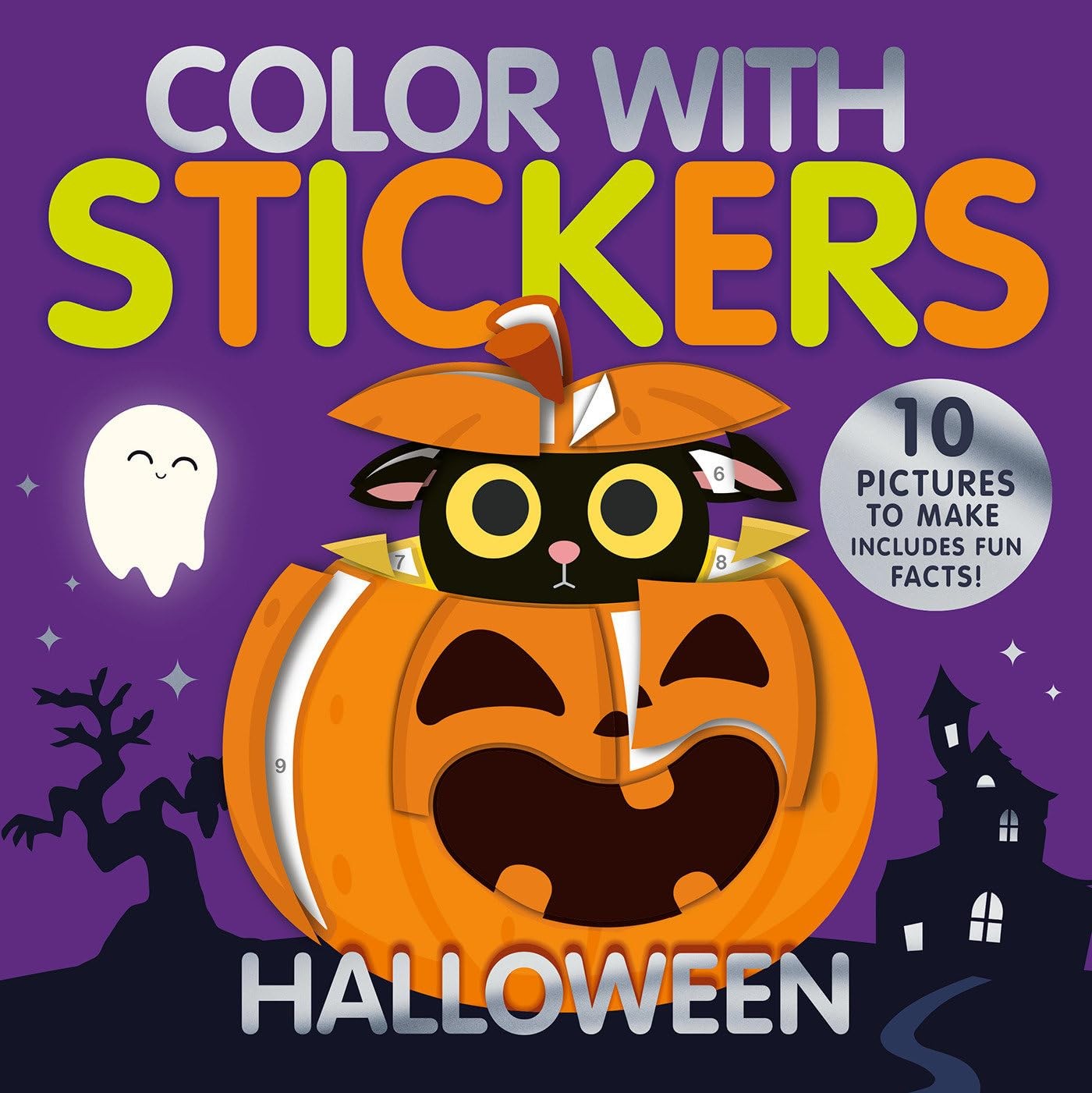 Color with Stickers: Halloween: With 10 Pictures to Make – Includes Fun Fact…