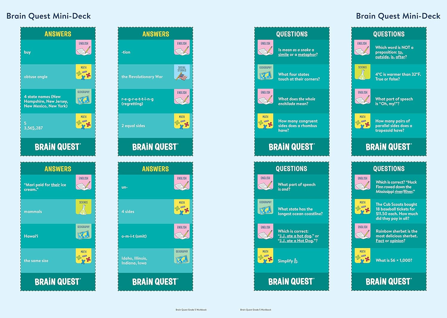 Brain Quest Workbook: 5th Grade Revised Edition