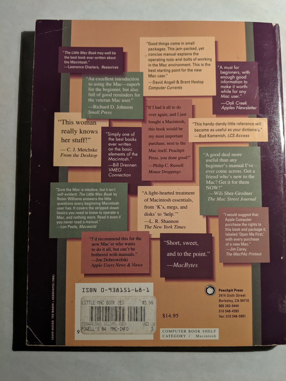 The Little Mac Book Second Edition by Robin Williams & Kay Nelson Peachpit Press