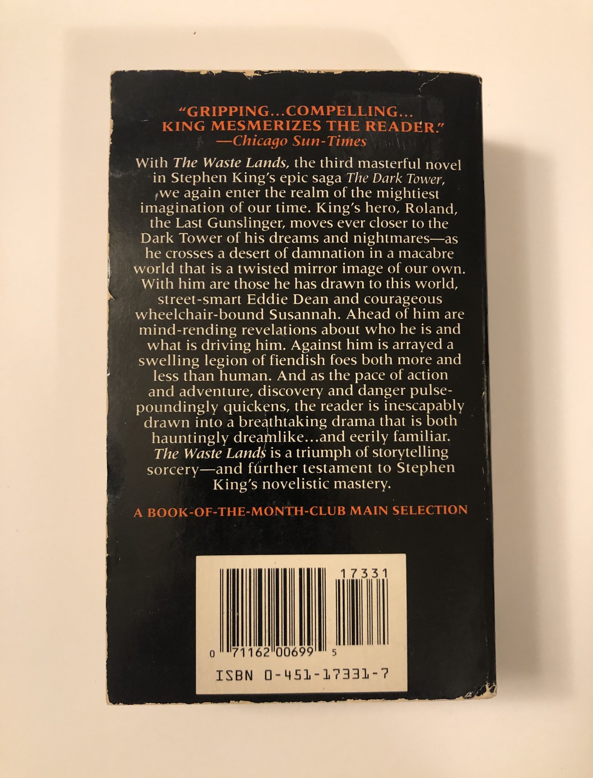 Stephen King The Wastelands The Dark Tower III Book 1st Edition Vintage