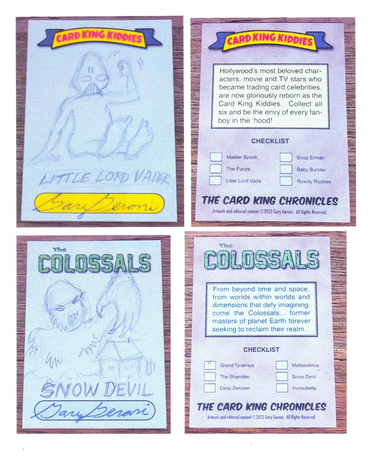THE CARD KING CHRONICLES Vol. 1: The ’70s AUTOGRAPHED w. SKETCH CARDS