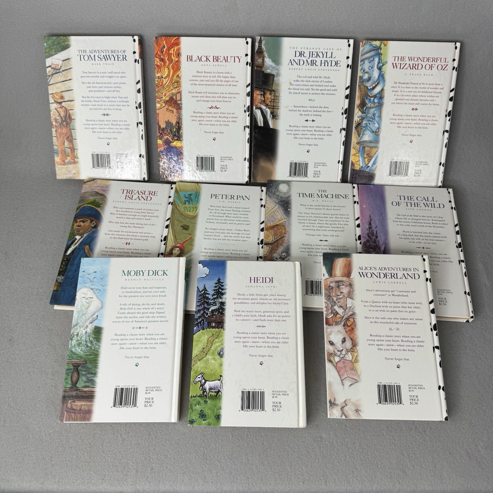 Dalmatian Press Children’s Classics Lot of 11 HC Books Twain London Stevenson