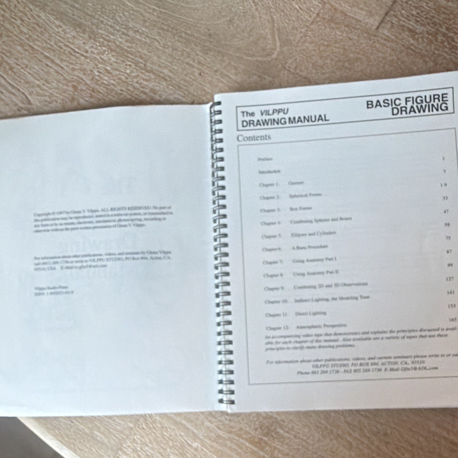 Vilppu Drawing Manual Spiral Bound Book for Drawing