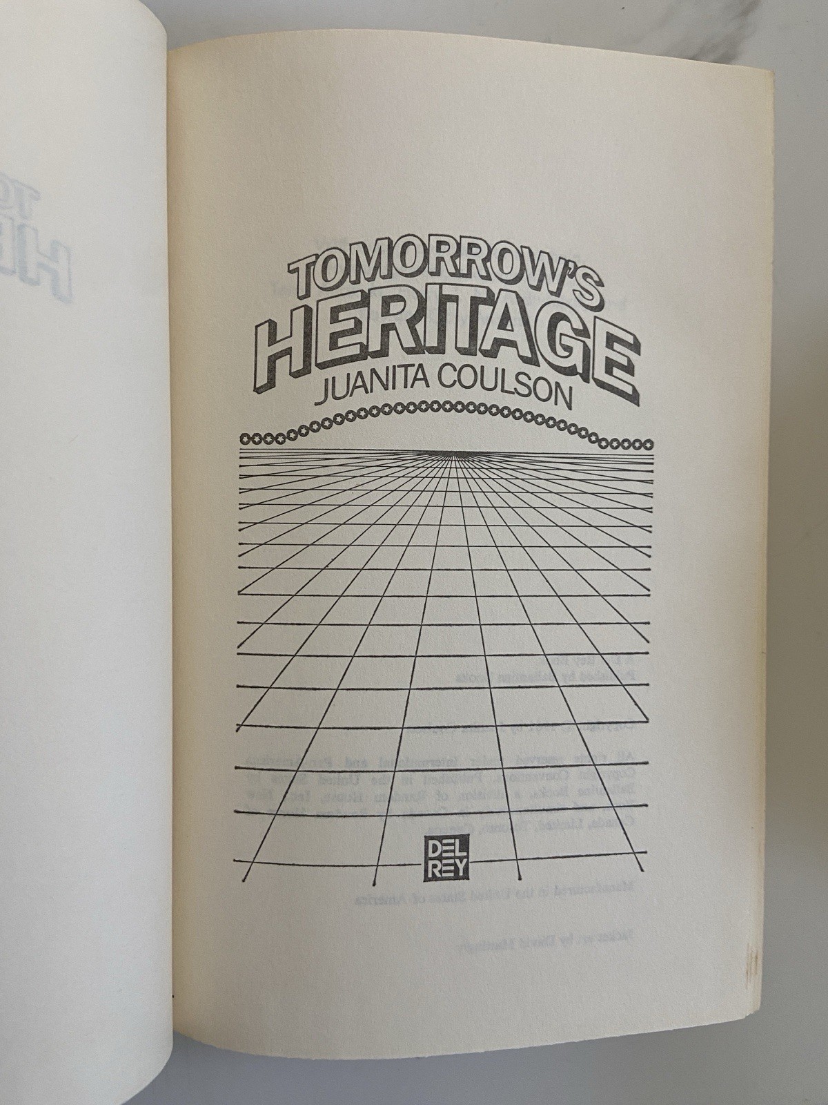 Tomorrows Heritage Juanita Coulson 1981 Del Rey Book Club Sci Fi Cryogenic