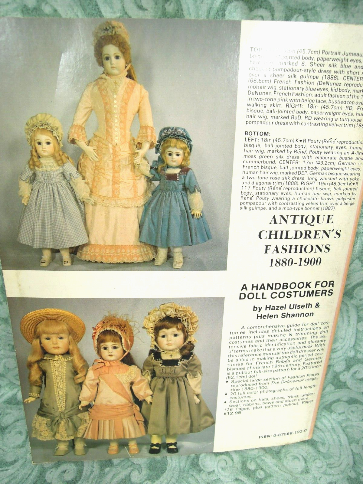 dd-436 Fashion book: ‘ANTIQUE CHILDREN’S FASHIONS’ BY Ulseth & Shannon, pb ’82