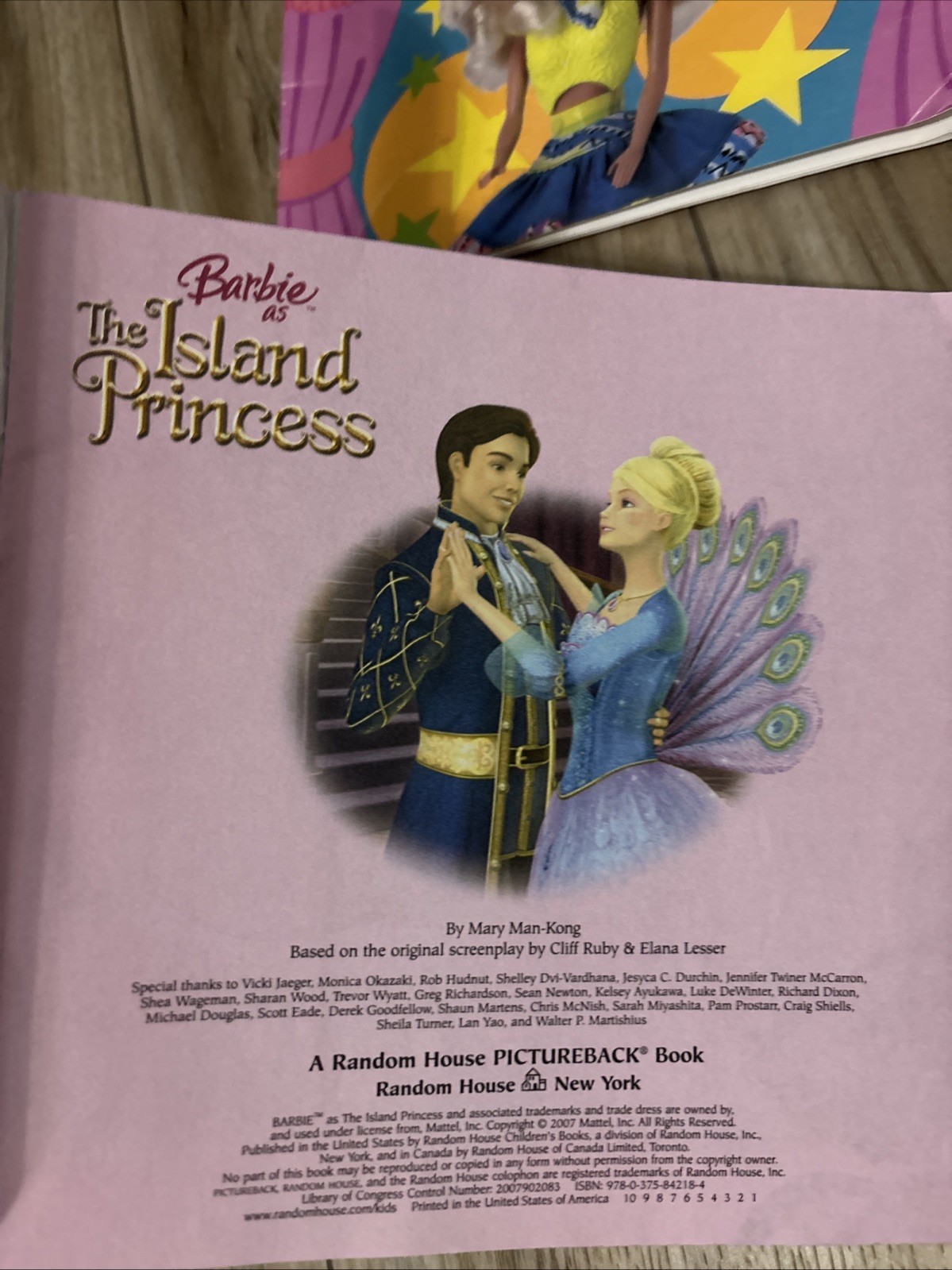 4 Barbie Book Lot PB, Island Princess, 12 Dancing Princesses Diamond Castle