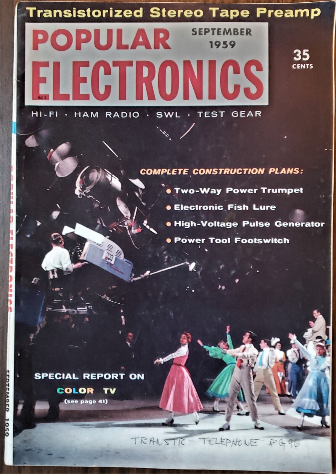  3 POPULAR ELECTRONICS MAGAZINES – 1959, 3 issues March, August, September