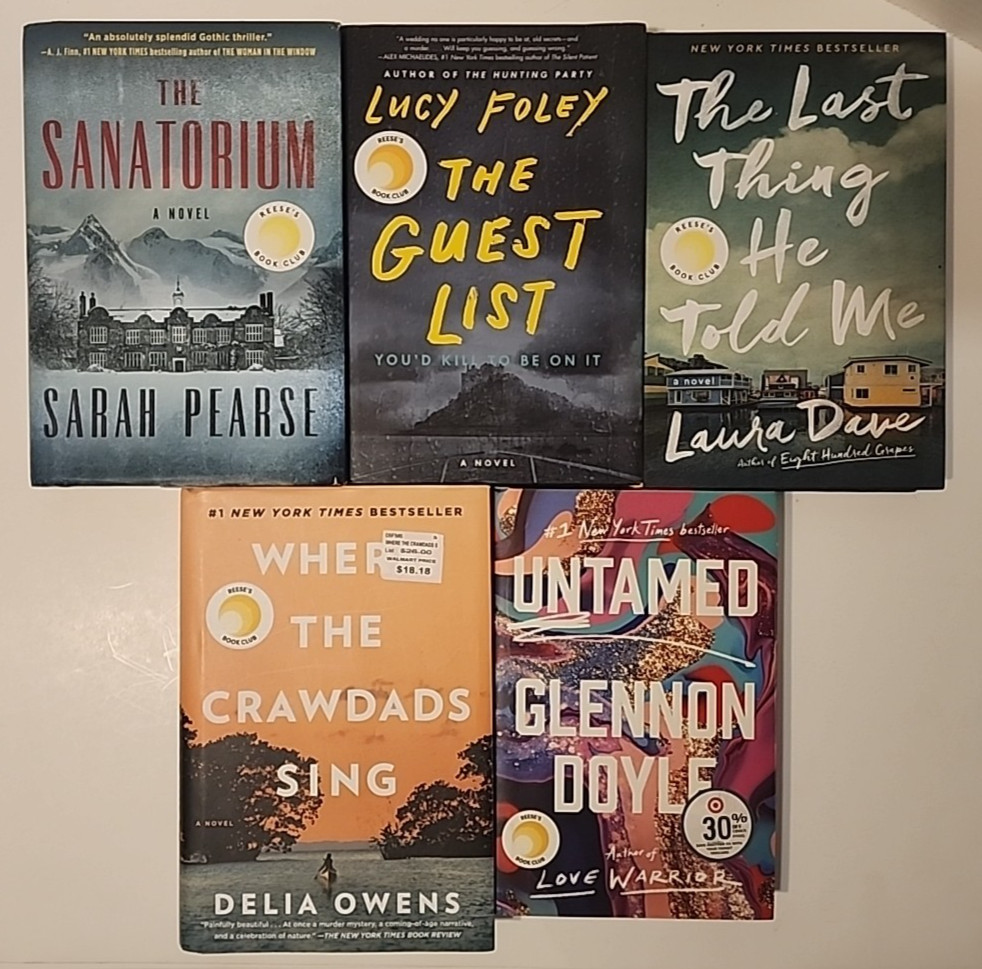 Lot of 5 Reese’s Book Club Hardcover Books Psychological Thrillers Fiction