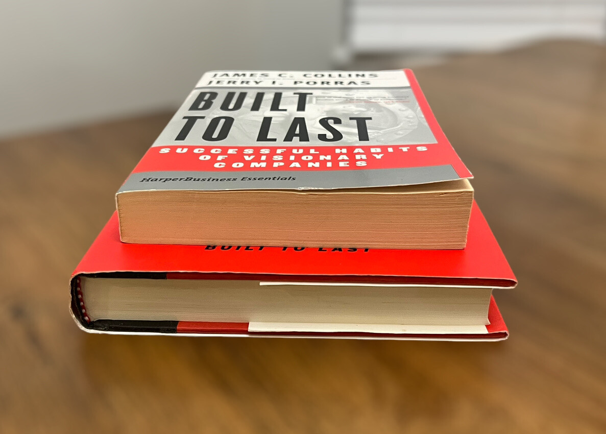 Lot Of 2 JIM COLLINS Books – Good to Great (HB) LN – Built To Last (PB) VG