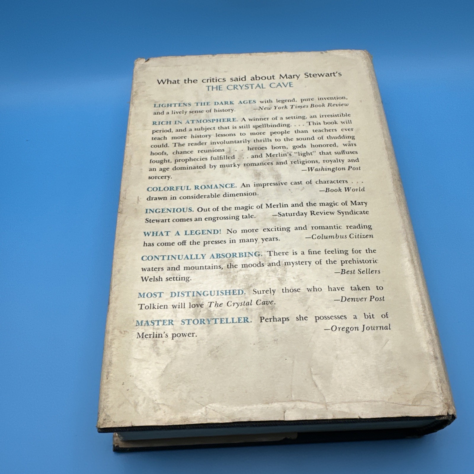 The Hollow Hills Mary Stewart HCDJ Book Club Edition 1973 Historical Fiction