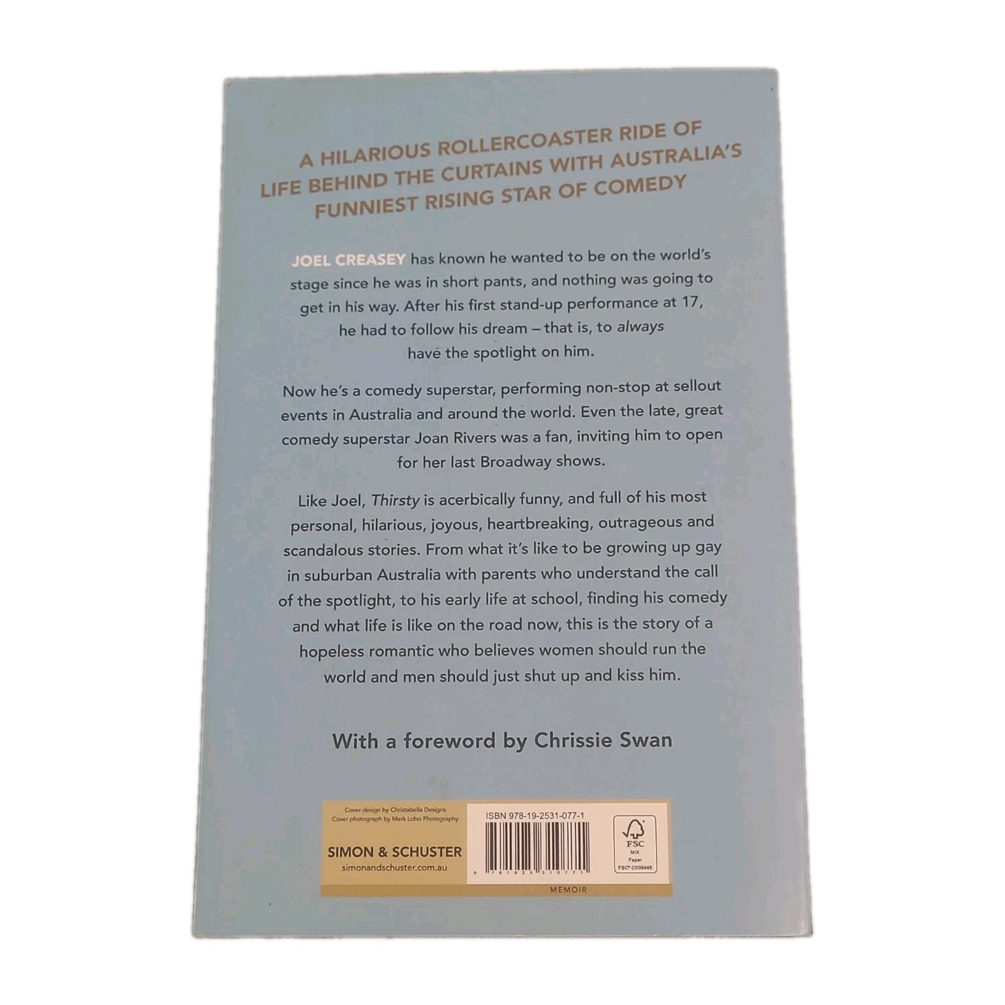 Thirsty by Joel Creasey – Paperback : Confessions of a Fame Whore