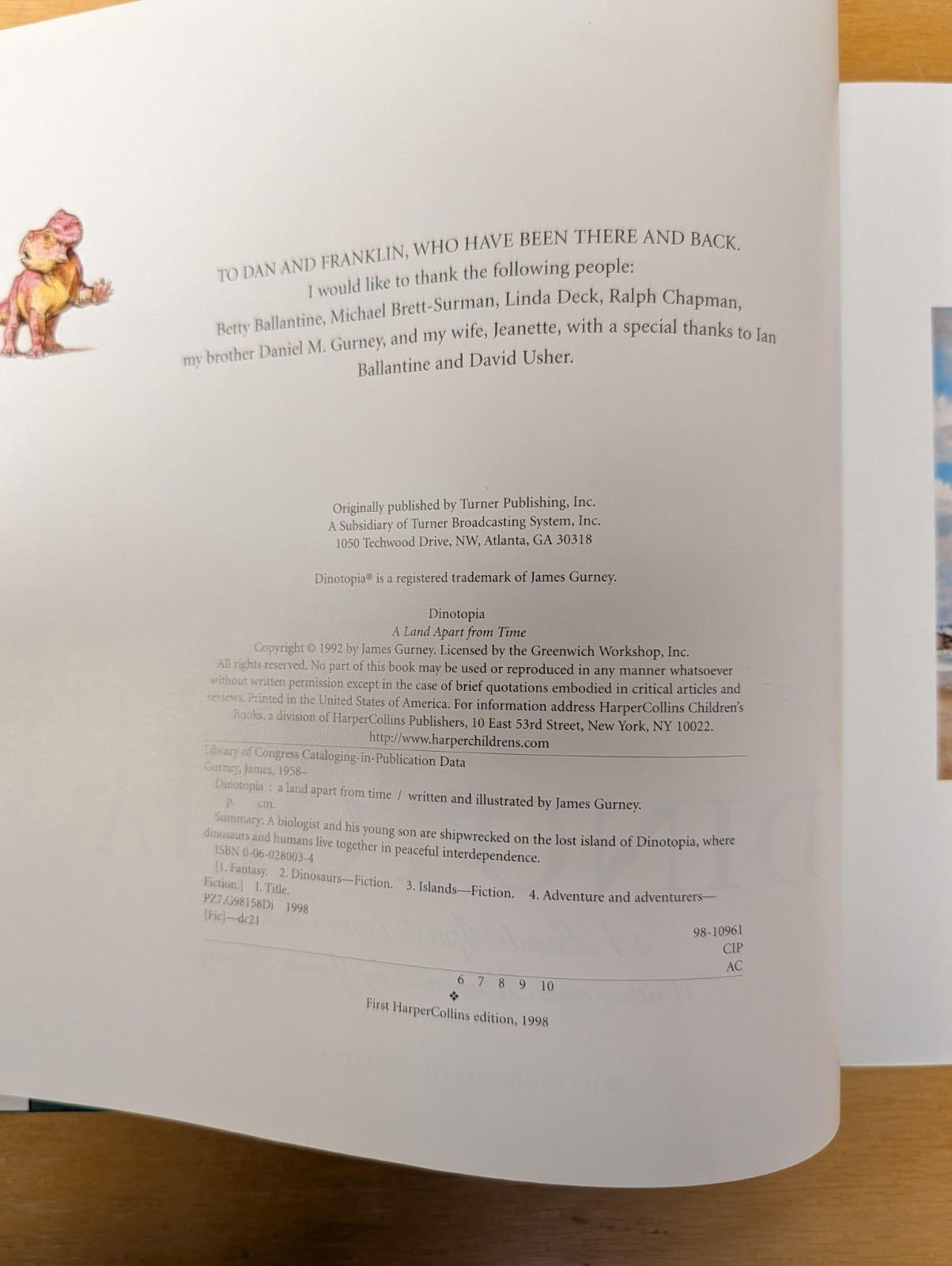 James Gurney DINOTOPIA Signed First Printing HC/DJ