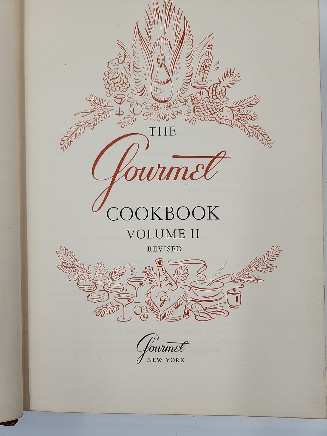 The Gourmet Cookbook Volume 1 & 2 Hardcover Vintage Set Revised 1st Edition 1965
