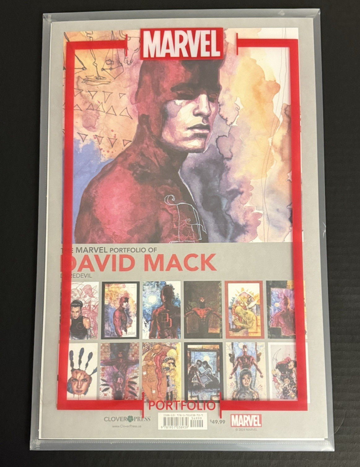 2024 Marvel Portfolio of David Mack Daredevil Complete Set of 12 Prints 17”x11”