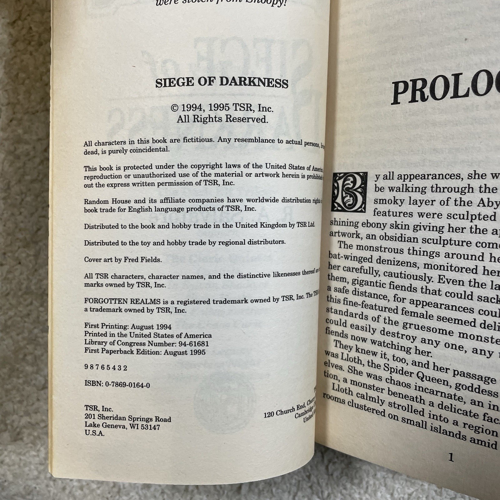 Legacy Of The Drow – Original TSR Set – Legend Of Drizzt – RA Salvatore