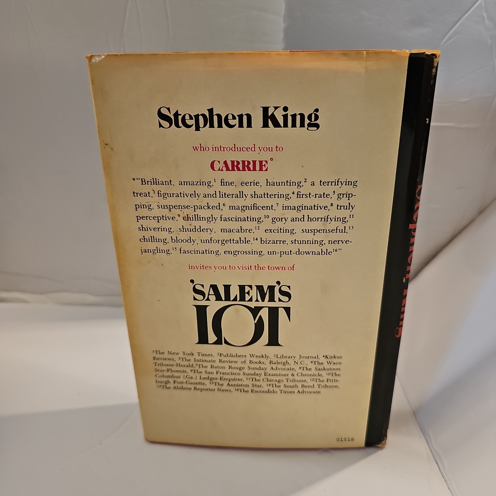 1975 SALEM’S LOT Stephen King Hardcover First Book Club Edition BCE
