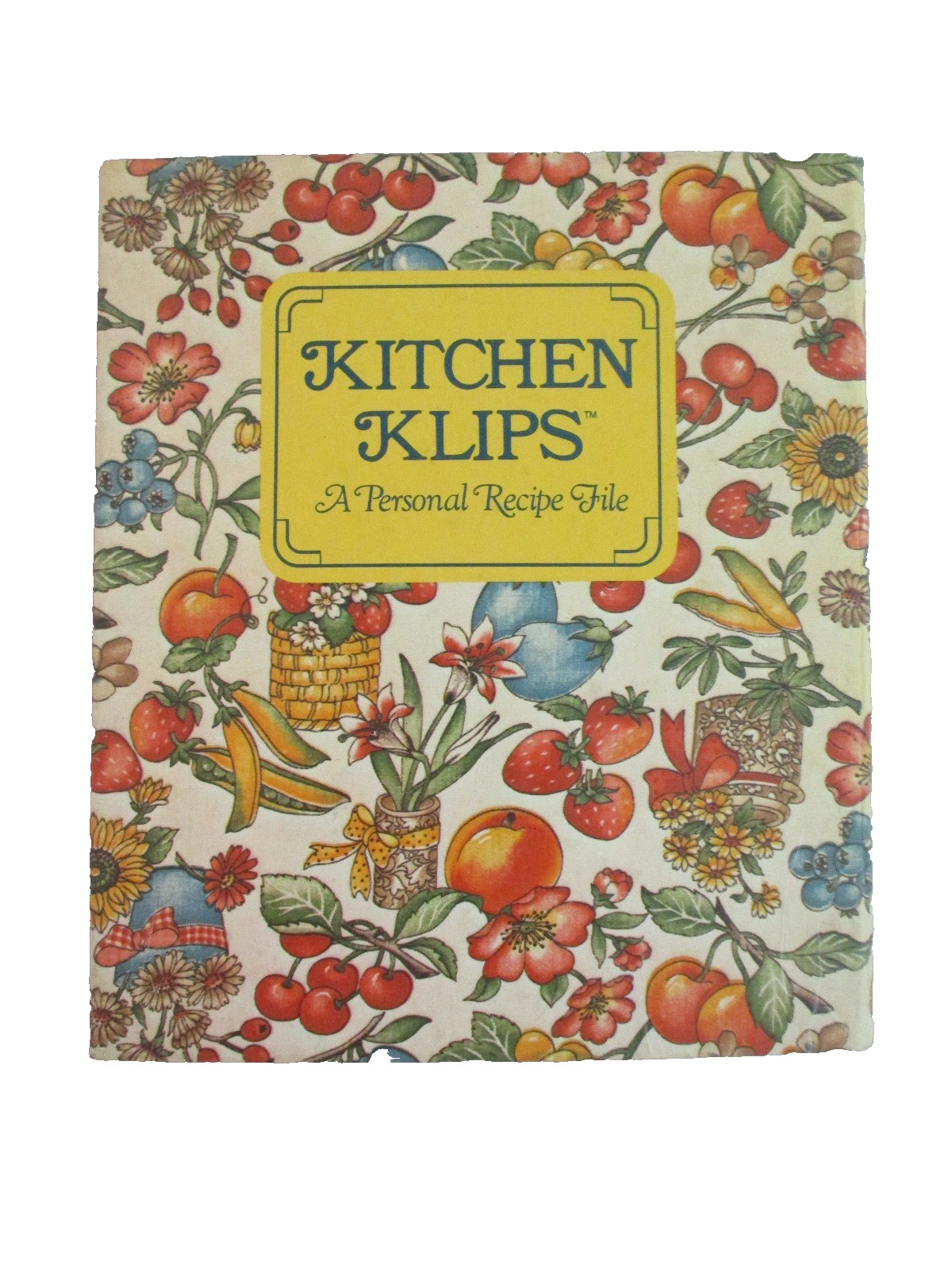 Vtg 1982 Kitchen Klips A Personal Recipe File Pocket Pages Binder with Recipes