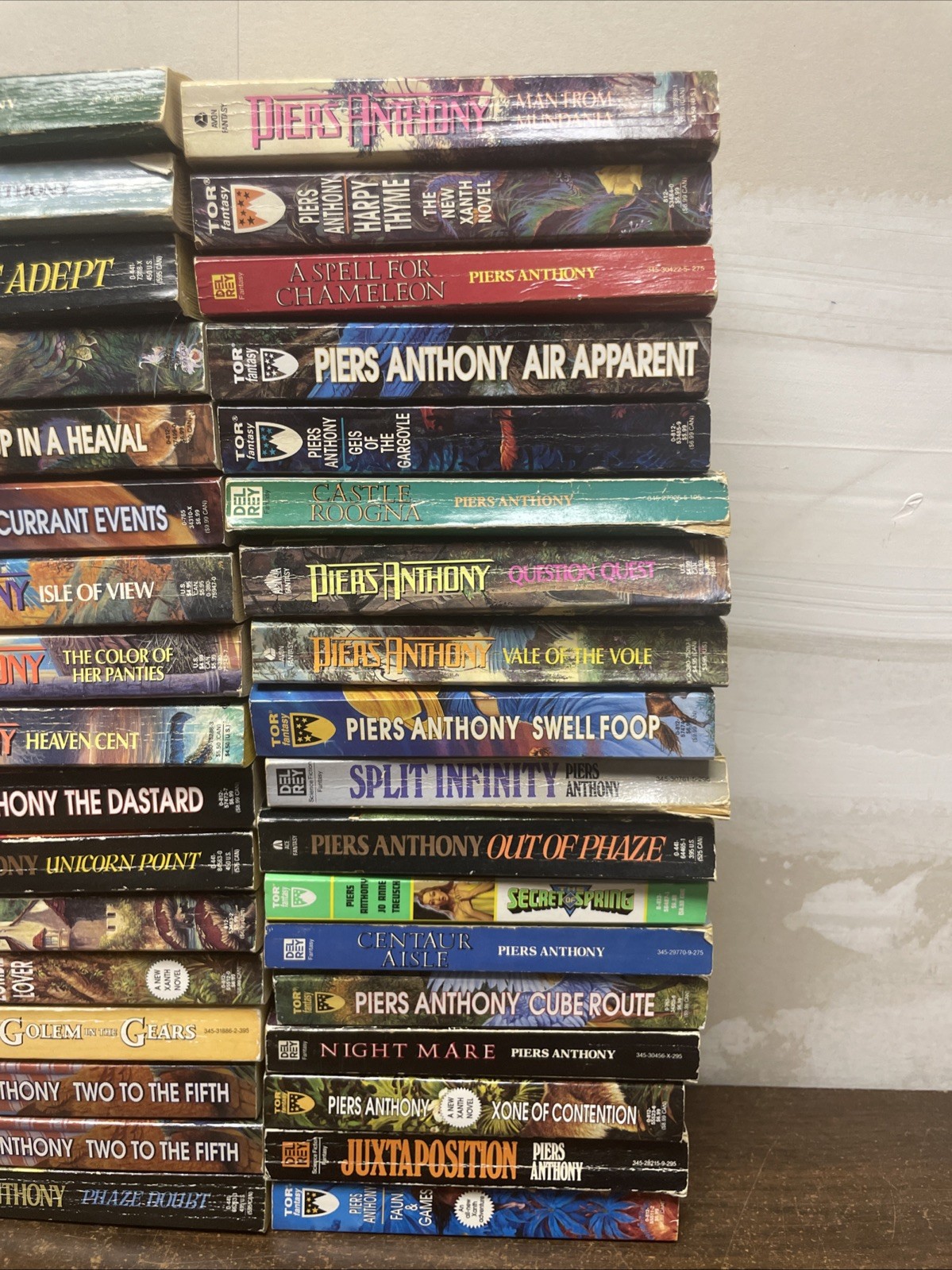Piers Anthony Fantasy Sci-Fi Book Lot 35 PB Xanth MAGIC Adventure Fiction