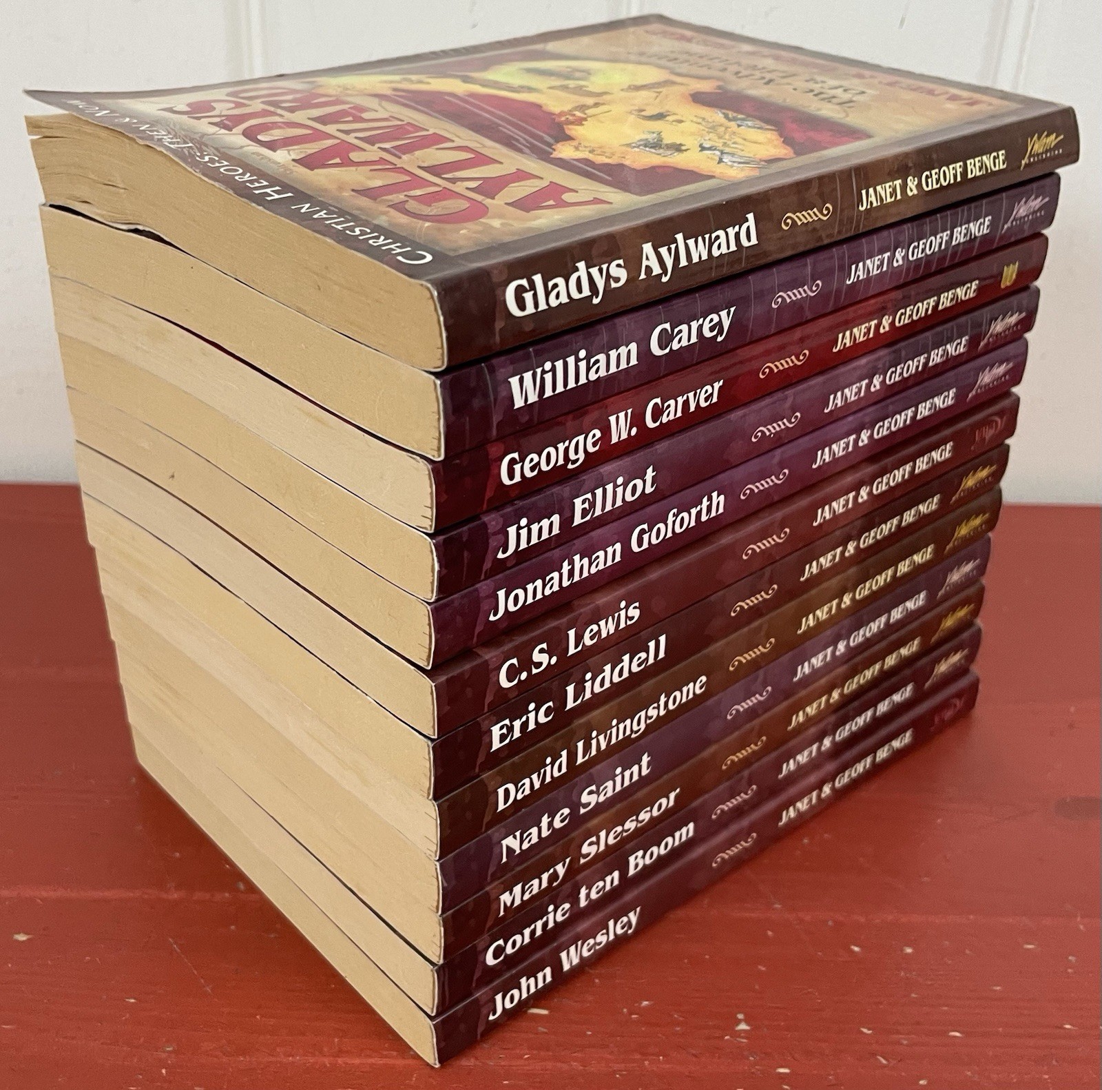 Christian Heroes Then & Now by Janet & Geoff Benge VTG Paperback Lot of 12